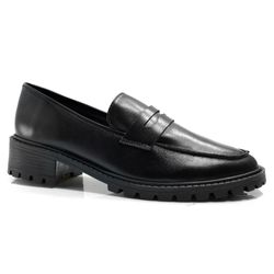 Mocassim Feminino de Couro Suzzara Preto 1810535