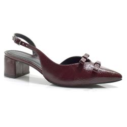 Scarpin Slingback Feminino Cazzualen Bordô 53125