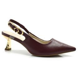 Scarpin Slingback Feminino Cazzualen Bordô T3814-335