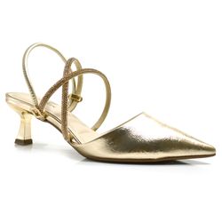 Scarpin de Salto Taça Cazzualen Dourado T3814-331