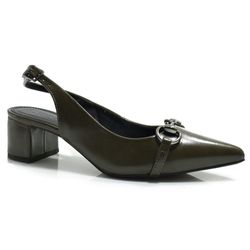 Scarpin Slingback Feminino Cazzualen Verde 53128