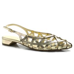 Sapatilha Slingback Feminina Cazzualen Dourado 5254.11233