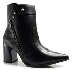 Ankle Boots de Salto Bloco Ramarim Preto 2558131