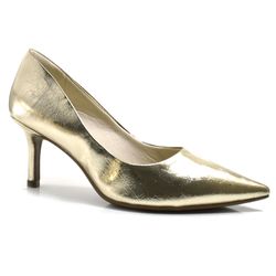 Scarpin Feminino Cazzualen Dourado T7029-145