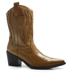 Bota Texana de Couro Suzzara Marrom 411-122