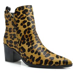 Ankle Boots de Couro e Onça Suzzara Onça 431-310 PELO