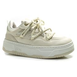 Tênis Casual Feminino Via Marte Creme 225-003-05