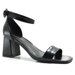Sandália de Salto Bloco Feminina Cazzualen Preto 40742