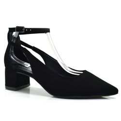 Scarpin de Salto Bloco Cazzualen Preto 53090