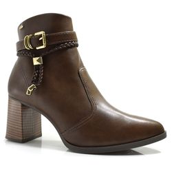 Ankle Boots com Salto Bloco Dakota Marrom DA781