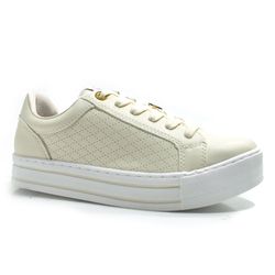 Tênis Casual Feminino Via Marte Creme 010-013-01