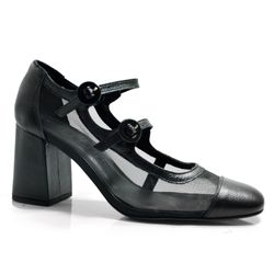 Scarpin de Couro Feminino Suzzara Preto 48521