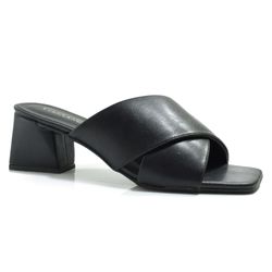 Tamanco de Salto Bloco Feminino Cazzualen Preto 75077
