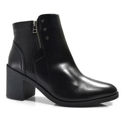 Coturno de Salto Bloco Feminino Comfortflex Preto 2599331