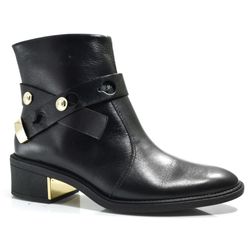 Ankle Boots de Couro Feminino Ramarim Preto 2565101