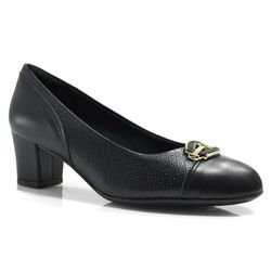 Scarpin de Salto Bloco Feminino Piccadilly Preto 110183