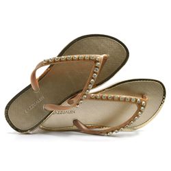 Chinelo Feminino Cazzualen Dourado CH-2103