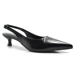 Scarpin Slingback Feminino Cazzualen Preto 3871