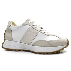 Tênis de Couro Feminino Suzzara Branco 10330-8341
