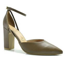 Scarpin de Salto Bloco Feminino Vizzano Marrom 1285.449.27850