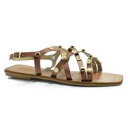 Sandália Rasteira Feminina Cazzualen Marrom 8067/9000