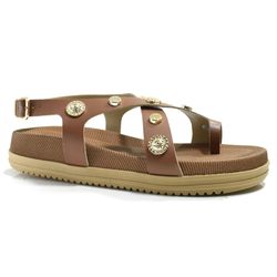 Sandália Flat Feminina Cazzualen Marrom 40101/100