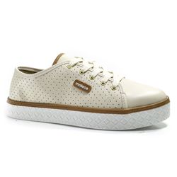 Tênis Casual Feminino Moleca Creme 5712.205.15216