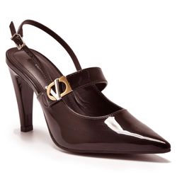Scarpin Slingback Feminino Via Marte Marrom 221-002-01