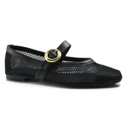 Sapatilha Mary Jane Feminina Cazzualen Preto 454.7010