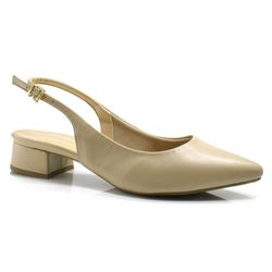 Scarpin Slingback Feminino Cazzualen Bege 448.7000