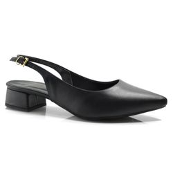 Scarpin Slingback Feminino Cazzualen Preto 448.7000