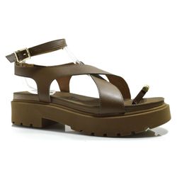 Sandália Flat Feminina Vizzano Marrom 6499.122.7286