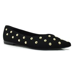 Sapatilha de Bico Fino Feminina Cazzualen Preto 866025