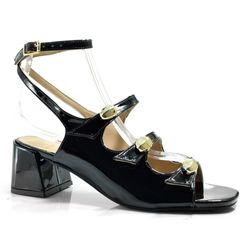 Sandália de Salto Bloco Feminina Suzzara Preto 8900-42