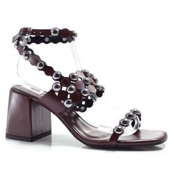 Sandália de Salto Bloco Feminina Suzzara Bordô 4235-11544