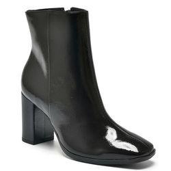 Ankle Boots de Salto Bloco Feminino Via Marte Preto 247-001-01