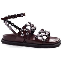 Sandália Flat Feminina Suzzara Bordô 3801-11239