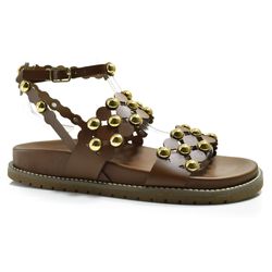 Sandália Flat Feminina Suzzara Marrom 3801-11239