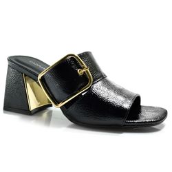 Tamanco de Salto Bloco Feminino Cazzualen Preto T6099-130