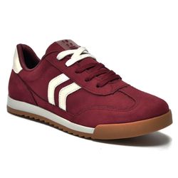 Tênis Casual Feminino Via Marte Bordô 237-001-01