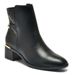 Bota de Cano Curto e Salto Bloco Via Marte Preto 098-015-01