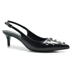 Scarpin Slingback Feminino Suzzara Preto 15601-14