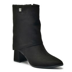 Bota de Cano Médio e Salto Bloco Via Marte Preto 255-008-02