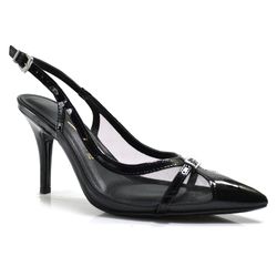 Scarpin de Salto Alto Feminino Vizzano Preto 1184.1802.30027