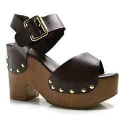 Sandália Plataforma Feminina Suzzara Marrom 799-634535