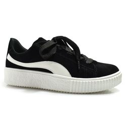 Tênis Casual Feminino Cazzualen Preto 69-1783-26