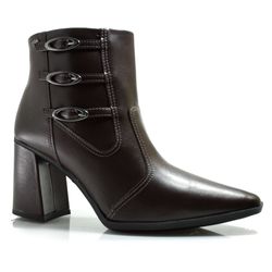 Bota de Cano Curto e Salto Bloco Dakota Marrom D0432