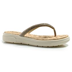 Sandália Flat Feminina Comfortflex Creme 2442431