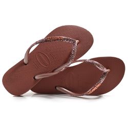 Chinelo Havaianas Slim Glitter II Rosa 4146975 AD