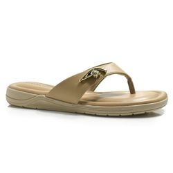 Sandália Rasteira Feminina Comfortflex Bege 2580303